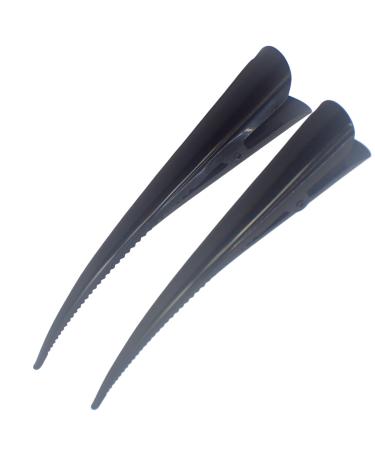 Topkids Accessories 2pc 13cm Hair clips for Women Duckbill/Beak/Concorde design Sectioning Hair Clips Hair Accessories for Women Hair grips Hairdressing clips (Enamel Black)