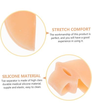 Orthopedic Toe Separator & Thumb Protector - 4 Pairs | Silicone Bunion & Hammer Toe Spacers for Foot Care - Skin Color 7x3.5cm - Buy Online on GoSupps.com
