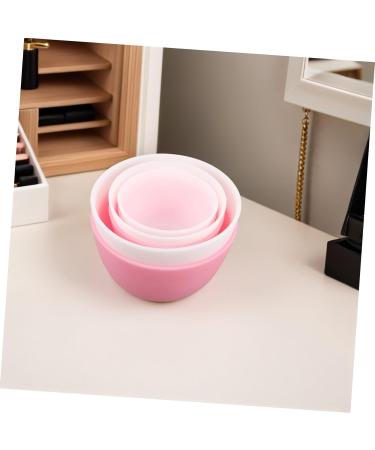 Vaguelly Bol de M lange Silicone pour Masque Facial Souple Applicateur Compact pour Usage Domestique et Voyage Ensemble DIY de Rose et Blanc - Buy Online on GoSupps.com