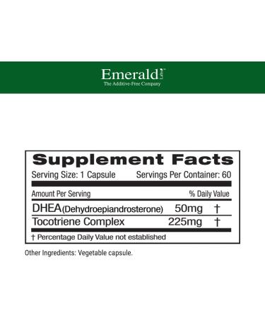 Emerald Labs DHEA 50mg - Cognitive Function & Hormone Support - 60 Capsules - Buy Online on GoSupps.com
