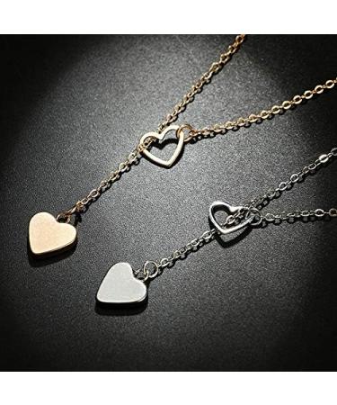 Edary Boho Heart Pendant Necklace - Gold Y-Necklace Fashion Jewelry for Women | International Shipping Available - Buy Online on GoSupps.com