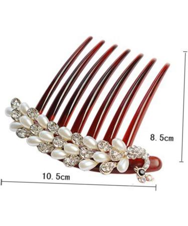 DOITOOL Unique Design Pearl Hair Accessories Rhinestone Hair Accessories Durable Girls Hair Styling Diy Hairstyle No Peculiar Smell Womens Hair Styling Women's Comb Vintage - Buy Online on GoSupps.com