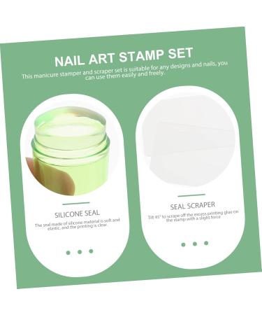 Ipetboom 2sets Nail Stamp Set Nail Diy Accessory Clear Stamping Jelly Beauty Tools Nail Art Printing Accessory Nail Tools Nail Kits Nail Stamper Scrapping Board Nail Set Silica Gel Manicure 3x3cm As Shown 1 - Buy Online on GoSupps.com