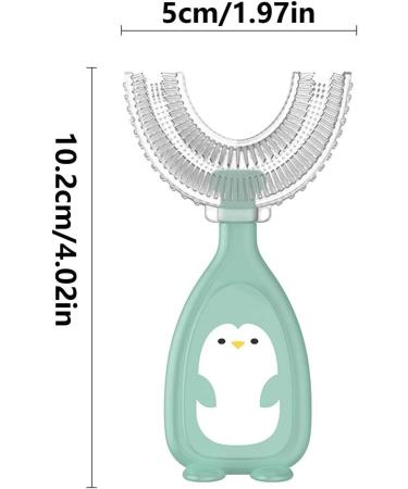 U-shaped Silicone Toothbrush for Babies - Manual Mouth Cleaning Tool (Green L) - Ideal for Children - Buy Online on GoSupps.com