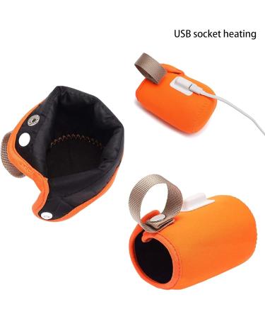 Jiakalamo USB Baby Bottle Warmer - Portable Car Travel Milk Heater for Night Feeding and Outings - Orange - Buy Online on GoSupps.com