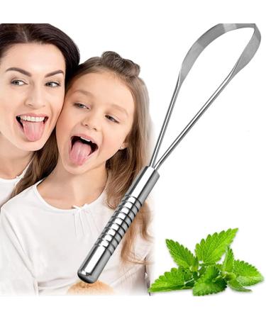 Stainless Steel Tongue Cleaner 304 | Best Antimicrobial Ayurvedic Tongue Scraper for Bad Breath | Durable Handles - Buy Online on GoSupps.com
