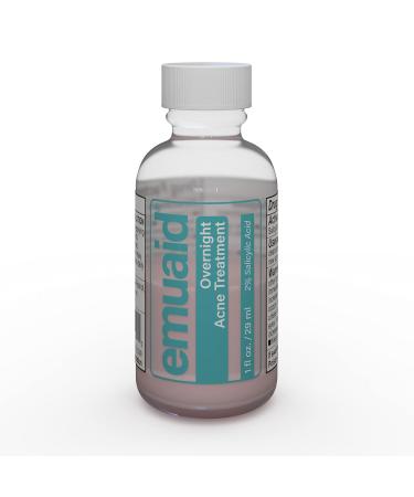 EMUAID Overnight Acne Treatment Gentle Fast-Acting Solution with Salicylic Acid for Adults and Teens Clears Stubborn Pimples Cystic Acne Blackheads Rosacea and Hormonal Breakouts 1oz - Buy Online on GoSupps.com