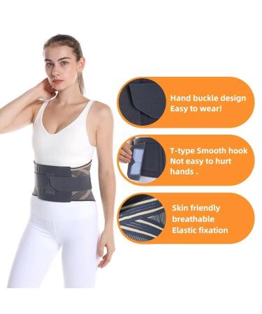 Breathable Ergonomic Lower Back Brace - Lumbar Support for Men & Women | Pain Relief for Herniated Disc Sciatica & Scoliosis | Small Gray Waist Trainer - Buy Online on GoSupps.com