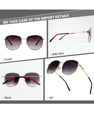 Reader Sunglasses for Men & Women - 2 in 1 Classic Tinted Outdoor UV Sunglasses & Reading Glasses (Golden - Buy Online on GoSupps.com