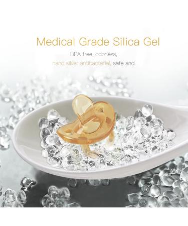 SFCCMM Natural Rubber Pacifier Set - Cute Baby Soothers with Handle, Air Holes & BPA-Free Design, Size 0-6 Months (Moon Flat) - Pack of 2 - Buy Online on GoSupps.com