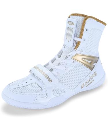 Shop Adoff Unisex Boxing Shoes - Men s & Women s Muay Thai Taekwondo & Martial Arts Training Footwear - Breathable White Gold (EU Sizes 46-47) - Buy Online on GoSupps.com