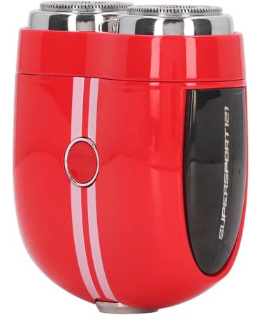 Electric Beard Trimmer Type C Charging 360mAh IPX7 Curved Mesh Wet and Dry Dual Use Zinc Alloy Electric Mini Beard Shaver for Travel (Red) - Buy Online on GoSupps.com
