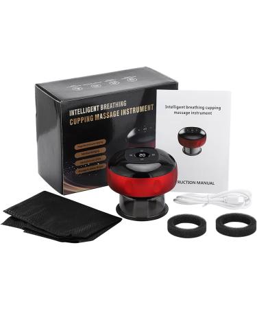 Rechargeable Electric Cupping Massage Device - 6/12 Gear Intelligent Therapy Tool for Home Office & Travel (Red) - Buy Online on GoSupps.com