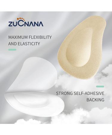 Metatarsal Pads for Women - Reusable Ball of Foot Cushions for High Heels - Gel Inserts for Foot Pain Relief - Anti-Slip One Size - Beige/Black/Clear (12 Pieces) - Buy Online on GoSupps.com