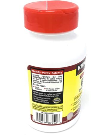 Kirkland Signature Vitamin B12 5000 Mcg 300 Tablets - Cherry Quick Dissolve Supplement - Buy Online on GoSupps.com