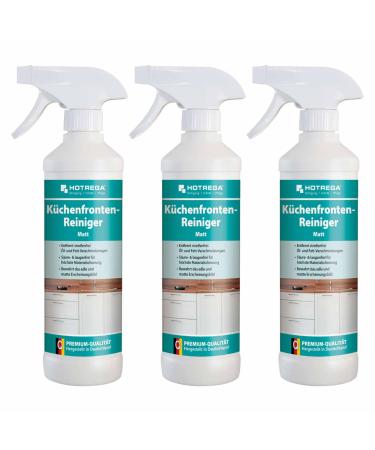 HOTREGA kitchen front cleaner matt 500 ml kitchen cleaner degreaser streak-free (3x 500ml)