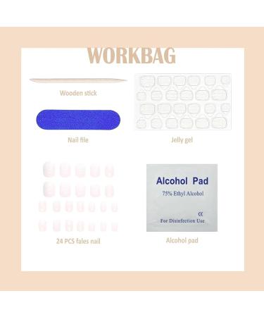 Vanpiece French False Nails Short Nude Pink Full Cover Fake Nails Artificial Square Press on Nails French Tip Short Square Acrylic Fake Nails with Glitter Design for Women and Girls Nail Art 02# - Buy Online on GoSupps.com