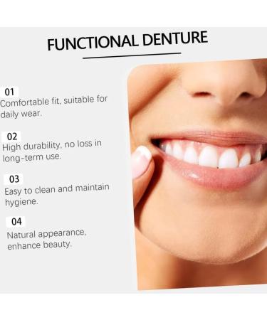 DIY Full Set of Upper and Lower Dentures Creating a Perfect Smile at Home with Temporary Teeth at The Top and Bottom - Men's and Women's Denture Set - Buy Online on GoSupps.com