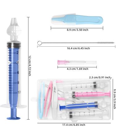 4-Piece Baby Nasal Syringe Set - 10ml Nose Rinsing with Safe Tweezers | Gentle Portable & Reusable for Children - Buy Online on GoSupps.com