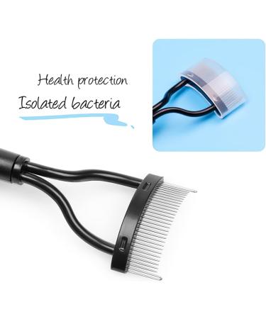 Eyelash Brush Eyelash Comb Eyebrow Brush Eyelash Separator Mascara Applicator Eyelash Definer with Comb Cover Designed Cosmetic Brushes Tool/51 Black - Buy Online on GoSupps.com