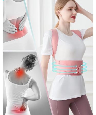 DormalAla Posture Corrector for Women and Men - Adjustable Breathable Back Straightener for Neck, Back, and Shoulder Pain Relief - Pink, Large - Buy Online on GoSupps.com