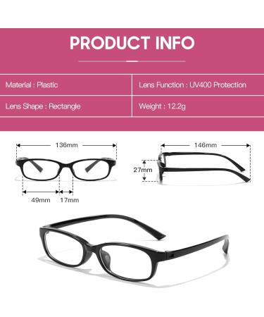 TJUTR Fashion Fake Glasses - Non-Prescription Clear Glasses for Women | Blue Light Blocking Y2K Cosplay Eyewear Frame TB22512-V3 Black-v3 - International Shipping Available - Buy Online on GoSupps.com