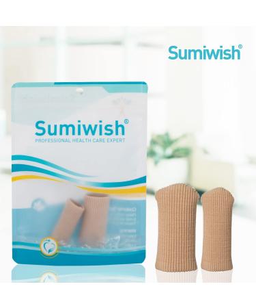 Sumiwish Toe Cap Protection - 10-Pack Soft Gel Lined Fabric Caps for Closed Toe Shoes | Prevent Blisters Corns & Comfort - Beige Medium - Buy Online on GoSupps.com