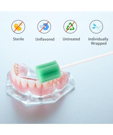 100 pcs Sterile Oral Sponges - Dental Swabs for Oral Hygiene | Mouth Care Foam Cotton Swab - Plum Blossom Cyan - Buy Online on GoSupps.com