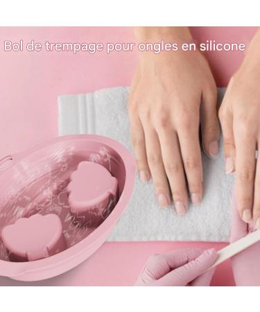 Bol Ongles D poseur - Bassin de Manucure pour D capage | Bol de Trempage en Silicone pour D capage de Ongles pour Femmes et Filles Maison Voyage Spa Salon Rose - Buy Online on GoSupps.com