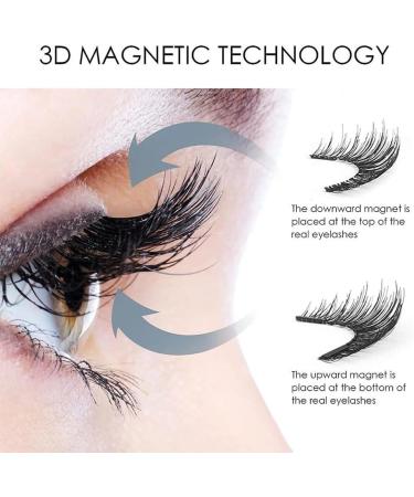 DIEREFEN Magnetic Eyelashes Natural Look False Eyelashes Magnetic Eyelashes With Applicator Reusable Magnetic Eyelashes No Glue Or Liner Needed Easy To Take Double Layer Independent Magnetic Box (A) - Buy Online on GoSupps.com