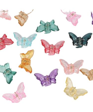 New 2025 2Pcs Crystal Butterfly Small Hair Claw Clips Women New For Fashion Cute Transparent Candy Hair Clamps Crab Barrettes Hair Accessories Jewelry Fashion Accessories Creative Gift - Buy Online on GoSupps.com