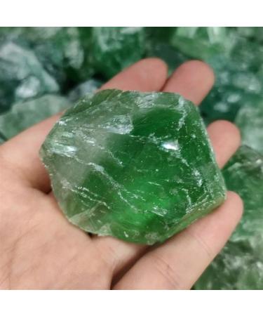 Gems for Decoration 1pc 40-60g Natural raw Green Fluorite Rough Natural Quartz Crystals for Aura Crystal
