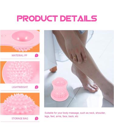 Healvian Foot Massage Ball Set - 2 Half Ball Balance Pods for Deep Tissue Relief Acupuncture Support & Plantar Fasciitis Exercise - Pink - Buy Online on GoSupps.com