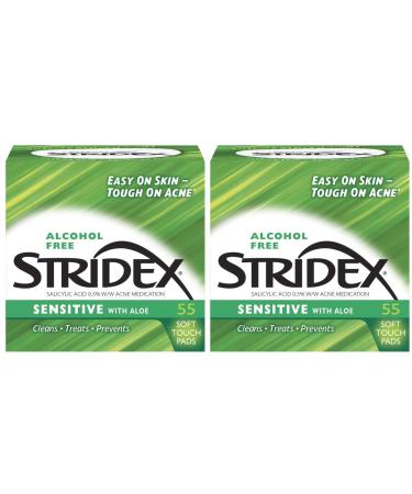 Stri-Dex Medicated Pads Sensitive 2 Count 55 Count (Pack of 2) - Buy Online on GoSupps.com