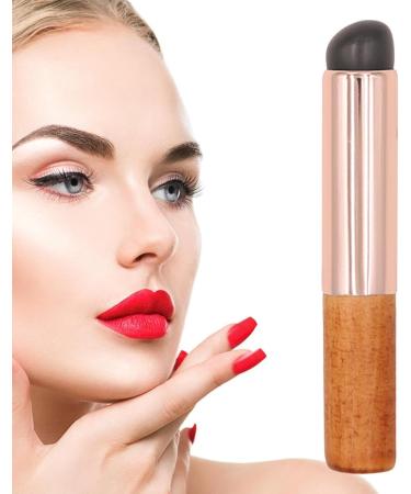 Lip Brush Reusable Lipstick Brush Makeup Brush Makeup Beauty Brushes Soft Travel Beauty Lip Brush Round Tip Silicone Lip Applicator Makeup Beauty Tool for Smoother and Fuller Lip Appearance Wood color - Buy Online on GoSupps.com