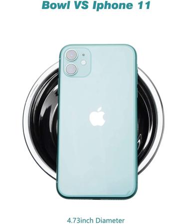 XKX Elevated Dog Bowls for Small Dogs and Cats - Stainless Steel Bowls with Stand and Silicone Mat - Raised Feeder for Puppies and Kittens - Black - Buy Online on GoSupps.com