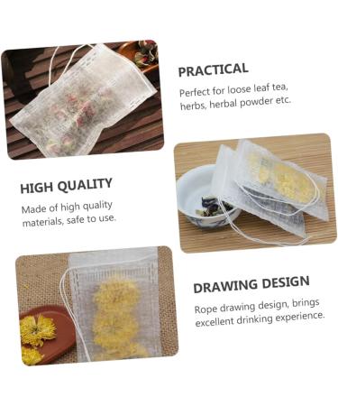 Ciieeo 200 Pcs Tea Bag Drawstring Tea Pouch Empty Tea Pouch Soup Bag Tea Infusers Bags Loose Leaves Protein 5X7CMx2pcs Whitex2pcs - Buy Online on GoSupps.com