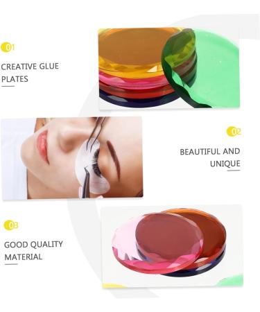 Mipcase 10 Pcs Grafting Eyelash Spacer & Glue Tray | Makeup Palette & Lash Extension Tools | Fake Eyelashes Holder for Professionals - Buy Online on GoSupps.com