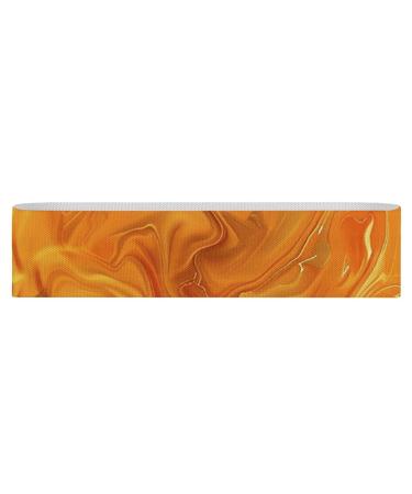 Resistance Bands Exercise Bands Orange and Yellow Lava Printed Elastic Band Leg Bands Resistance Fitness Bands Fabric Resistance Bands