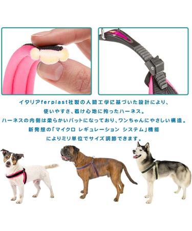 Buy Ferplast Agila Fluo 3 Ergonomic Dog Harness - Perfect Fit Soft Upholstery 37-57 cm Pink | International Shipping Available - Buy Online on GoSupps.com