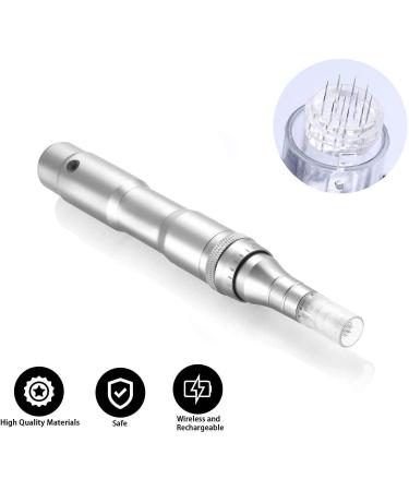 Angel Kiss A9 Microneedling Pen Kit with 5x 12 Pins Cartridges 0.25mm - Professional Derma Auto Pen - Buy Online on GoSupps.com