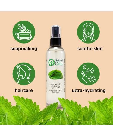 Peppermint Hydrosol (Floral Water) - 4 fl oz Plastic Bottle w/Cap - 100% Pure - Buy Online on GoSupps.com