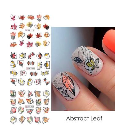 Fall Nail Art Stickers - Autumn Water Decals for Women - 12 PCS Thanksgiving Design Sticker - Maple Leaves, Turkey, Pumpkin - Nail Supplies for Acrylic Nails - Fall B - Buy Online on GoSupps.com
