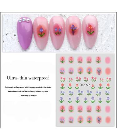 Decor Nail Design Tulip DIY Manicure 3D Holographic Flower Nail Stickers(5) Style05 - Buy Online on GoSupps.com