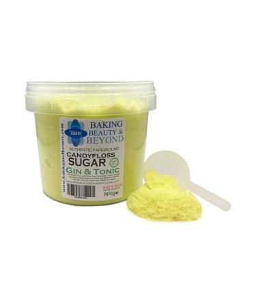 Baking Beauty and Beyond Premium Floss Sugar for Cotton Candy - Cotton Candy Flossing Sugar with Natural Ingredients Perfect for Every Occasion Bulk Floss Sugar 800g - Gin & Tonic Flavour