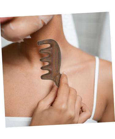 Magiclulu Haircongs 3 STK: Green Sandalwood Comb & Face Massager - Acupuncture Tool for Scalp & Head Massage - Buy Online on GoSupps.com