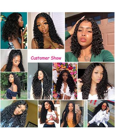 18 Inch Deep Wave Lace Closure Wig for Black Women | Pre Plucked, Glueless, 150% Density | Peruvian Virgin Human Hair with Bleached Knots - Buy Online on GoSupps.com