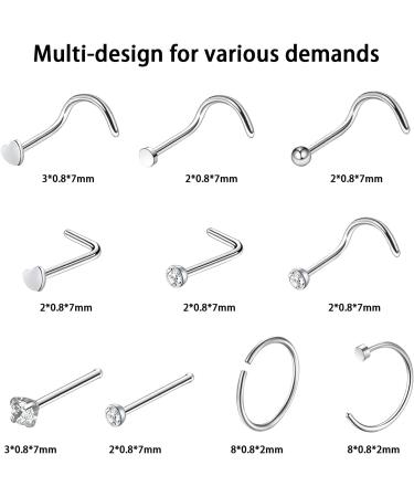 SOSPIRO Disposable Nose Piercing Tool Set with 10 Studs | Safe & Sterile Home Piercing Kit for Girls and Women - Buy Online on GoSupps.com