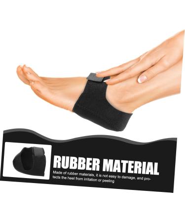 Healeved Rubber Heel Pad | Washable Heel Cushions for Men & Women | Silicone Heel Protectors - 1 Pair 9x9cm Black - Buy Online on GoSupps.com