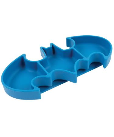 Bumkins Toddler and Baby Suction Plates  Batman Silicone Grip Dish for Babies and Kids  Baby Led Weaning  Baby Feeding Supplies  Platinum Silicone for Babies 6 Months Up Batman-Blue